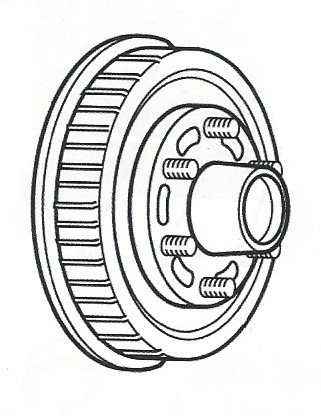 Trailer Hub and Drum 5200 lb 6 on 5.5"